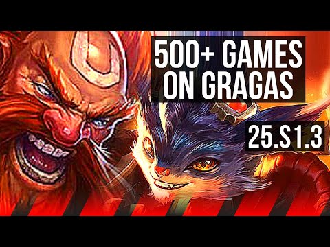 GRAGAS vs RUMBLE (TOP) | 500+ games | KR Challenger | 25.S1.3