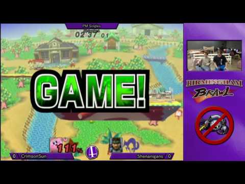 Birmingham Brawl 11 PM Singles - CrimsonSun (Snake) vs. Shenanigans (Kirby)