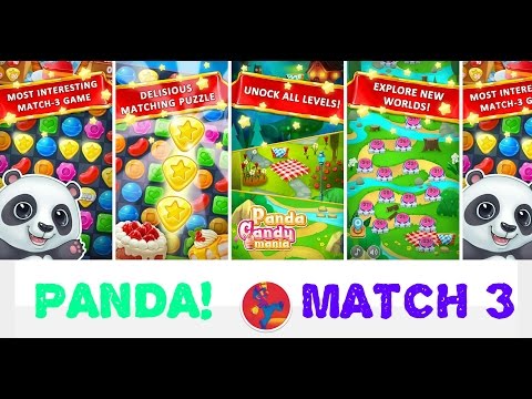 Panda! Match 3 - first play video game review!