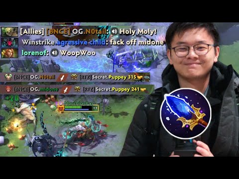 MidOne Monkey King First item Aghanim's Scepter ft Notail against Puppey