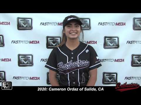 2020 Cameron Ordaz Outfield Softball Skills Video - Batbusters