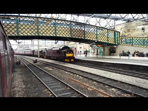 37685 and 37516 pass through Carlisle with the Craigentinny to Carnforth ecs move on the 10/03/2018.