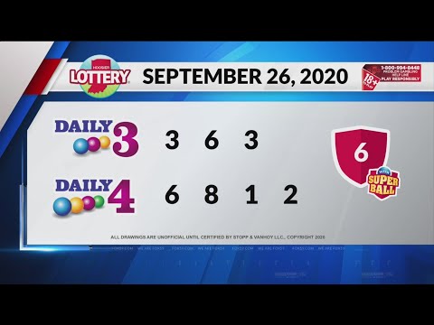 Daily 3 Daily 4 Evening Drawing: September 26, 2020