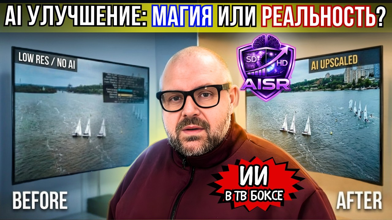 ПРОВЕРИЛ AI АПСКЕЙЛ НА ТВ БОКСЕ ЧЕРЕЗ ТЕЛЕВИЗОР. AISR УЛУЧШАЕТ ВИДЕО. РАЗНИЦА, К?