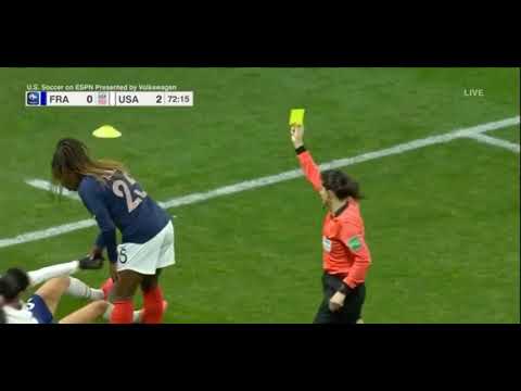 Christen Press gets her hair pulled