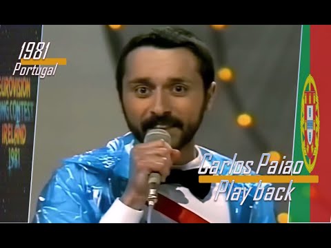 eurovision 1981 Portugal 🇵🇹 Carlos Paião - Playback ᴴᴰ