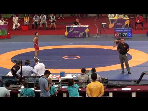 55 kq sərbəst güləş 1/4 final - Əbülfəz Nəsirov (AZE) - Bejani Barsonidze (GEO)