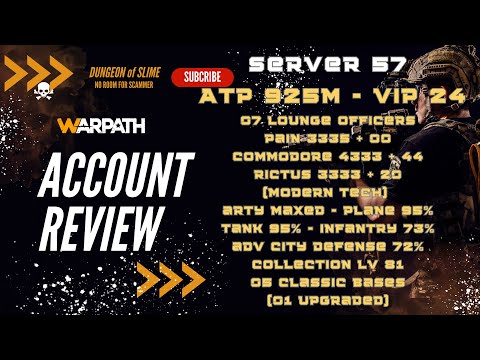 Server 57 - ATP 925m - VIP 24 - 7 LOUNGE OFFICERS - COLLECTION LV 81 - 5 CLASSIC BASES