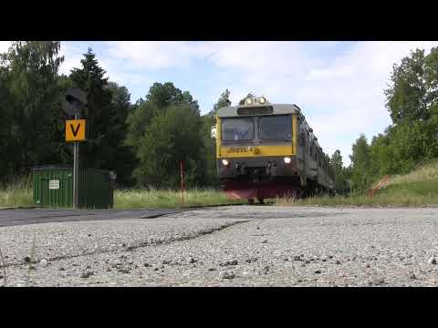 Billingsfors sågverk Railroad crossing, Billingsfors, Sweden 1(Dal Västra Värmlands Järnväg) (Cam 1)