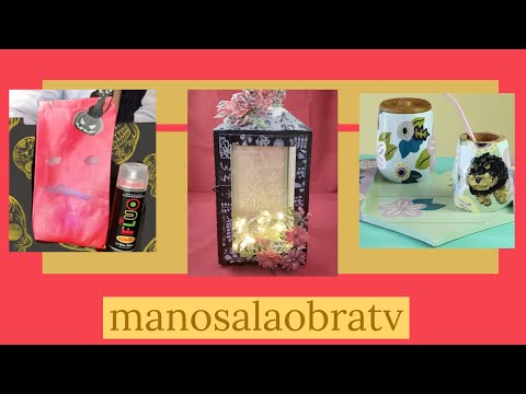 ManosalaObraTv 2020 Programa 59 - Mates y Mascotas  -Pintura en Aerosol- Sellos - Farolito