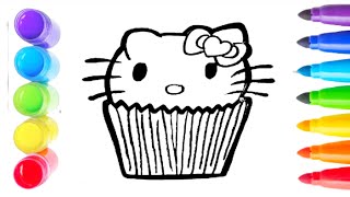 How to Draw a Cute Cupcake Easy Step-By-Step for Kids and Toddlers