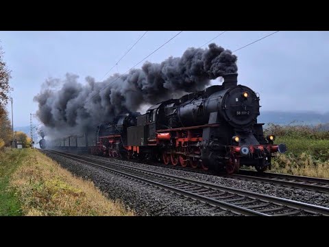 Wahnsinn! Parallelfahrt mit 3 Dampfloks zwischen Bebra und Eichenberg!