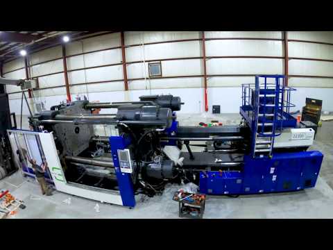 Installation of Haitian 2,698 Ton (JUIII 24000) Injection Molding Machine - (Time-Lapse)