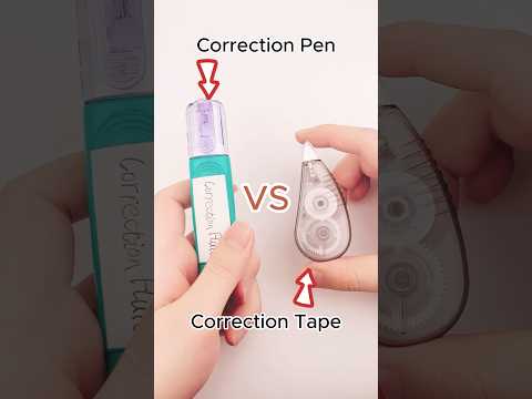 Is correction pen or tape better?#correctiontape #shorts #stationary #shortvideo #stationery