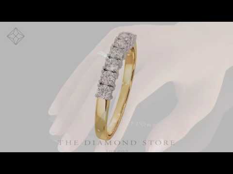 FT32 - Chloe 18K Gold 7 Stone Diamond Eternity Ring 0,50ct