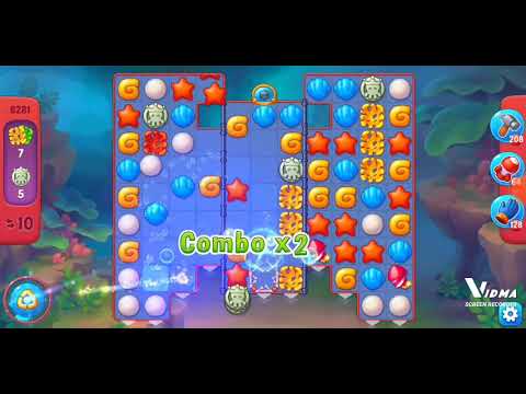 Fishdom. 8281 hard level no boosters and diamonds - 17 moves