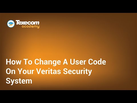 How To Change A User Code On A Texecom Veritas Security System