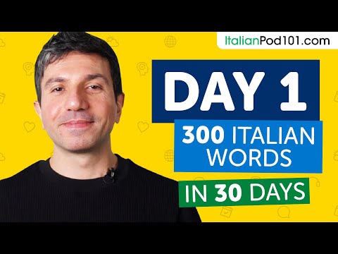 Day 1: 10/300 | Learn 300 Italian Words in 30 Days Challenge