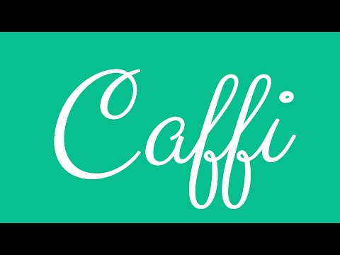 Learn how to Write the Name Caffi Signature Style in Cursive Writing