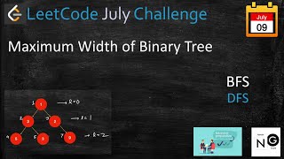 YouTube video 'maximum width of binary tree | maximum width of binary tree leetcode | BFS & DFS'