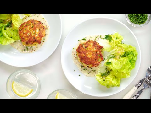 How to Make Crab Cakes (with A Creamy Mustard-Chive Sauce)
