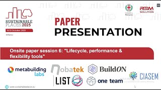 Onsite paper session 6: Lifecycle, performance & flexibility tools