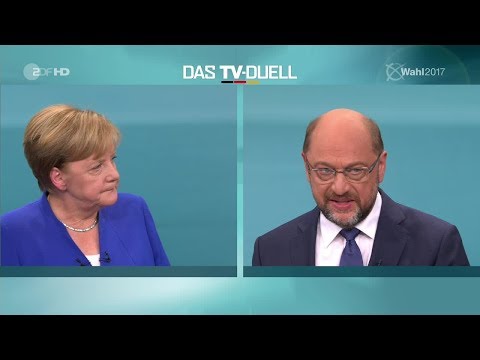 TV Duell Merkel gegen Schulz am 03.09.2017