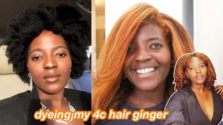 Dyeing my 4C Natural Hair Ginger