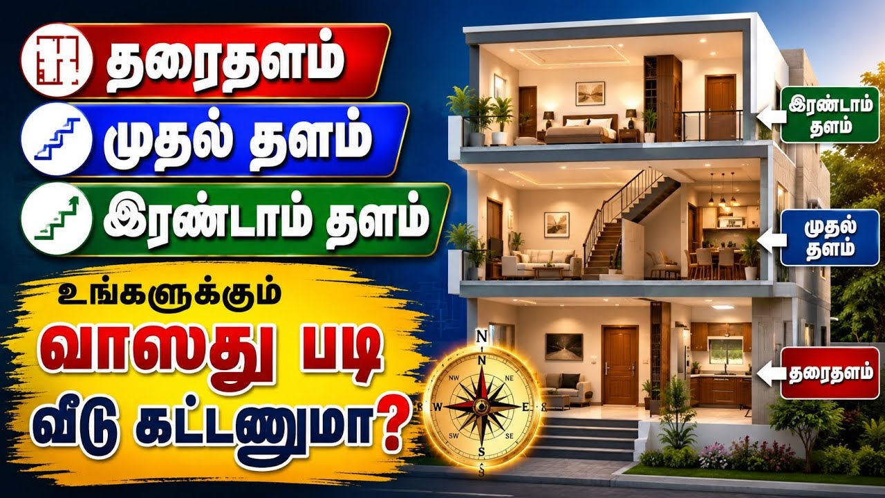 Ground floor+ first floor +second floor வைத்து அருமையான வீடு ✅🤩#lingamvasthu #youtube #housedesign 