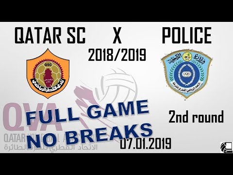 Qatar SC X Police 1:3 - Qatar Volleyball League 18/19 - (07.01.2019) NO BREAKS, BACK VIEW
