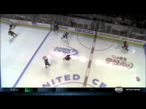 Nikita Nikitin vs Daniel Carcillo fight Mar 1 2013 Columbus Blue Jackets vs Chicago Blackhawks NHL