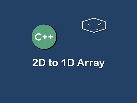 2d to 1d array in c