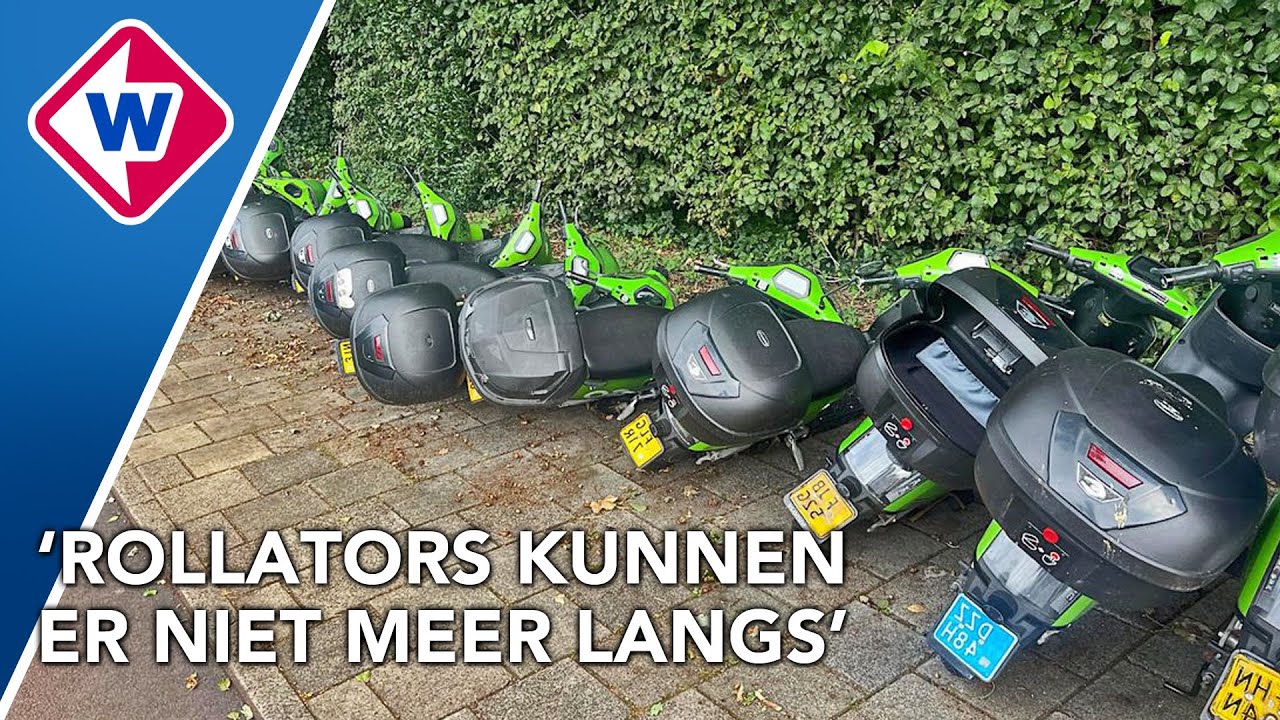 Tientallen deelscooters op straat achtergelaten door vertrokken bedrijf