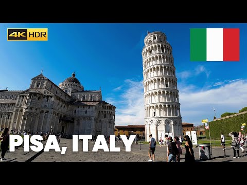 Pisa, Italy 🇮🇹 Old Town, Leaning Tower, WALKING TOUR - 4K HDR 60fps