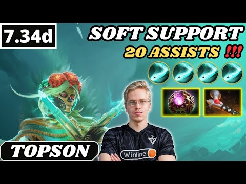 7.34d - Topson Muerta Soft Support Gameplay - Dota 2 Full Match Gameplay