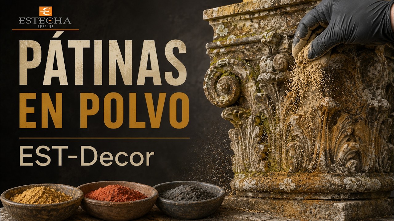 Ver vídeo demostrativo en YouTube — aplicación de EST-Decor Vídeo demostrativo de aplicación de EST-Decor pátinas en polvo sobre mortero tixotrópico ESTonetex