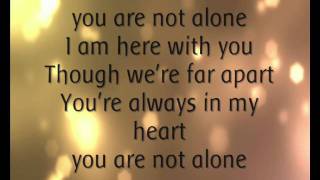 Video thumbnail of "Michael Jackson - You Are Not Alone. (Lyrics)."