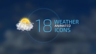 Weather Forecast Icons Set  Stock Motion Graphics