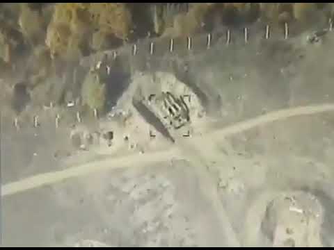 Azerbaijani loitering munition strike on an Armenian 2P25 2K12 Kub air defense system