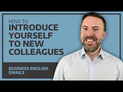 Part of a video titled How To Introduce Yourself To New Colleagues - Business English Emails