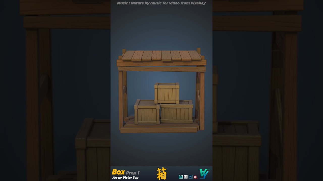 Ancient Wood Box 3D Model