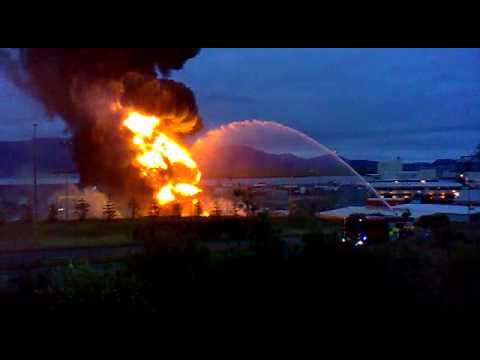Fire in Hringrás Iceland