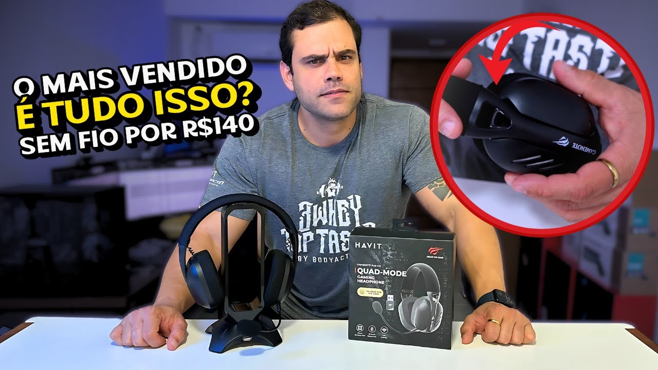 HEADSET SEM FIO MAIS BARATO DO BRASIL! Havit Fuxi H3