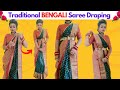 Bengali Style Saree Wearing For Wedding Traditional Bengali Style Saree Wedding Reception Look