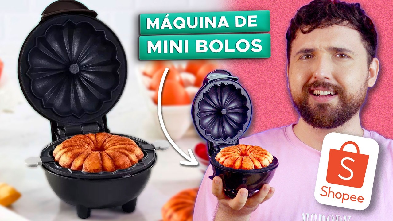 😱 COMPRAS DA SHOPEE PARA COZINHA | Testei Máquina de Mini Bolos Elétrica | Vale a pena?