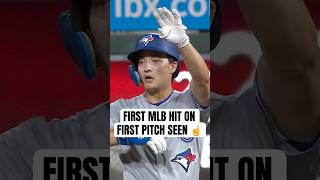 Brett Bateman records his first Major League hit on his first pitch seen ???? #MLB #Toronto #BlueJays