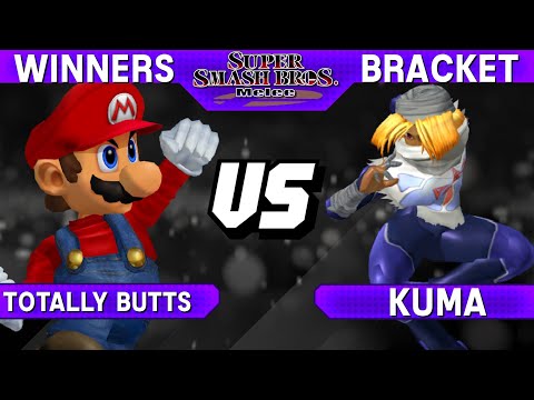 Smash Melee - totally butts (Mario) vs Kuma (Sheik) - S@LT 189 Winners Bracket