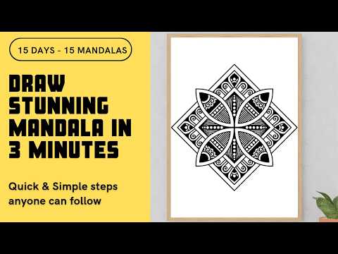 Vẽ Mandala tuyệt đẹp chỉ trong 3 phút | Hướng dẫn từng bước dễ dàng... (trailer)