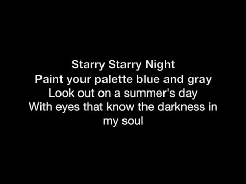 VINCENT | STARRY STARRY NIGHT | HD with lyrics | DON McLEAN | cover by Chris Landmark