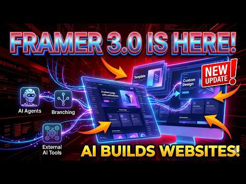 Framer 3.0 Explained | AI Agents, Branching, External AI & New Community Features !!